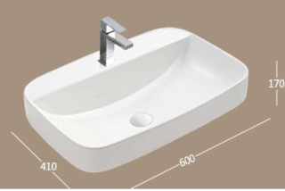 LAVABO BÁN ÂM CÓ LỖ VÒI